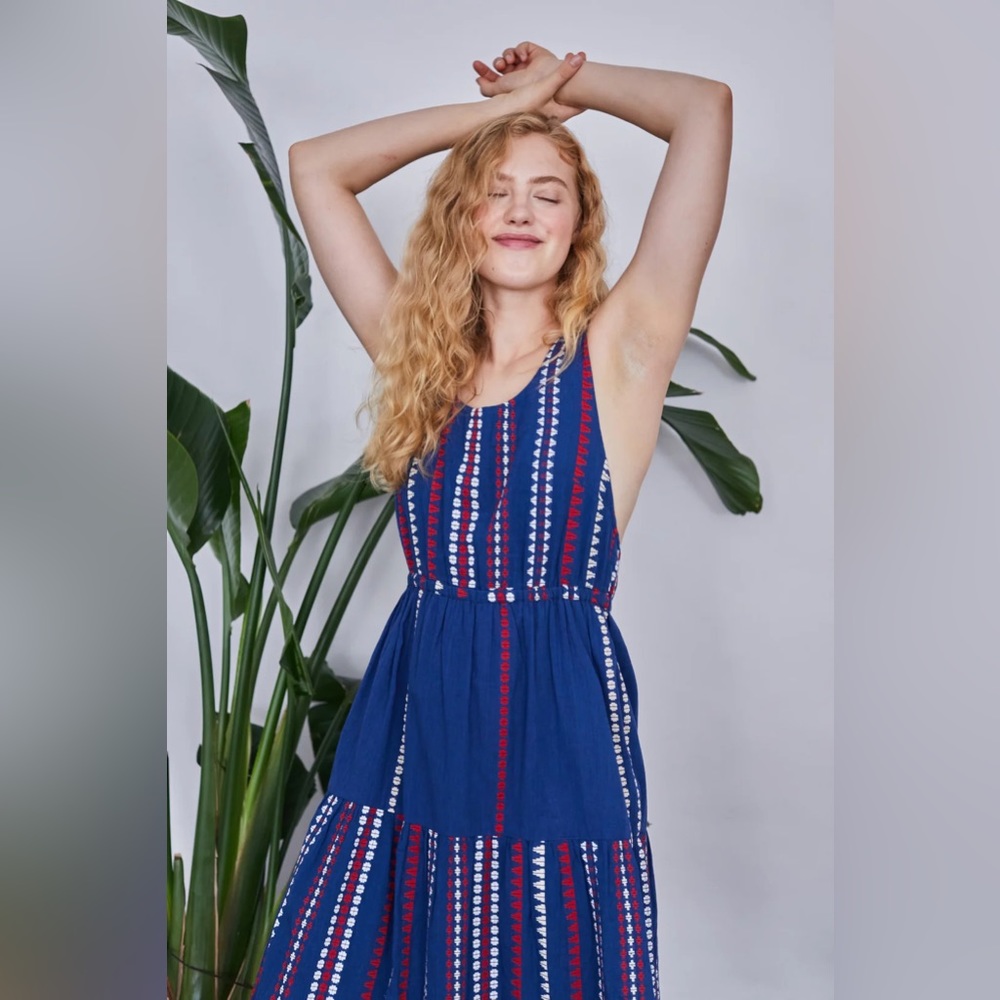 SOLD
Rujuta Sheth Blue and Red Patterned Maxi Dress - Medium
